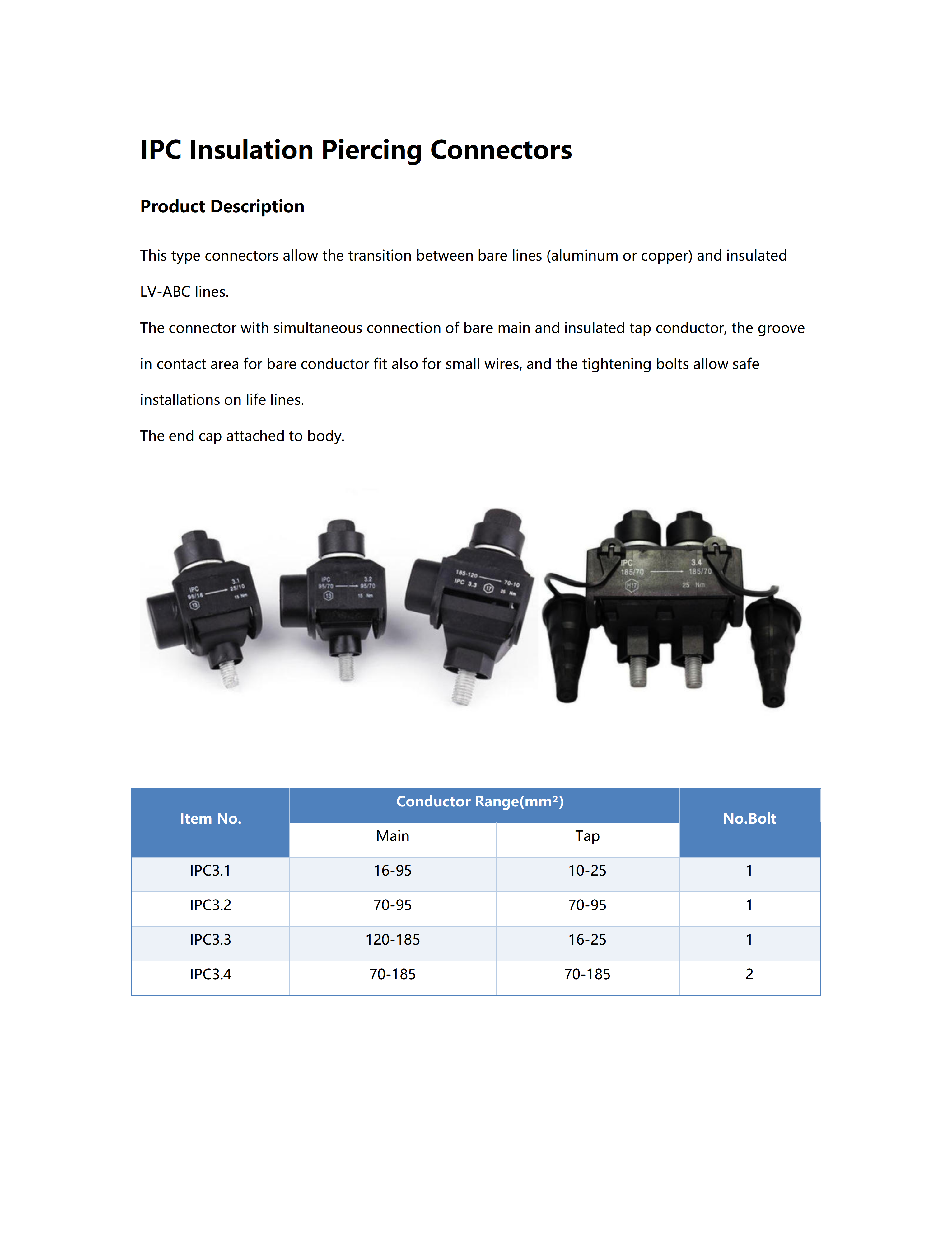 IPC3.4 Insulation Piercing Connectors detail 1